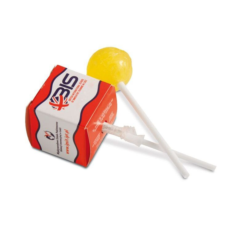 Lolly in vierkant doosje relatiegeschenk