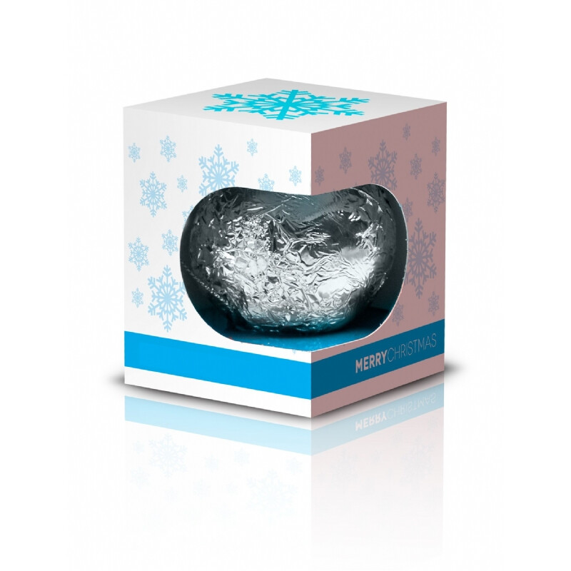 Chocolade kerstbal in individueel doosje