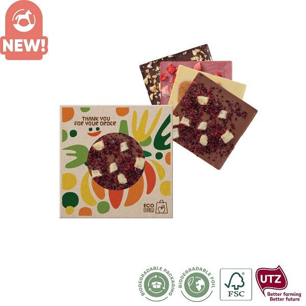 Vegan chocola met logo
