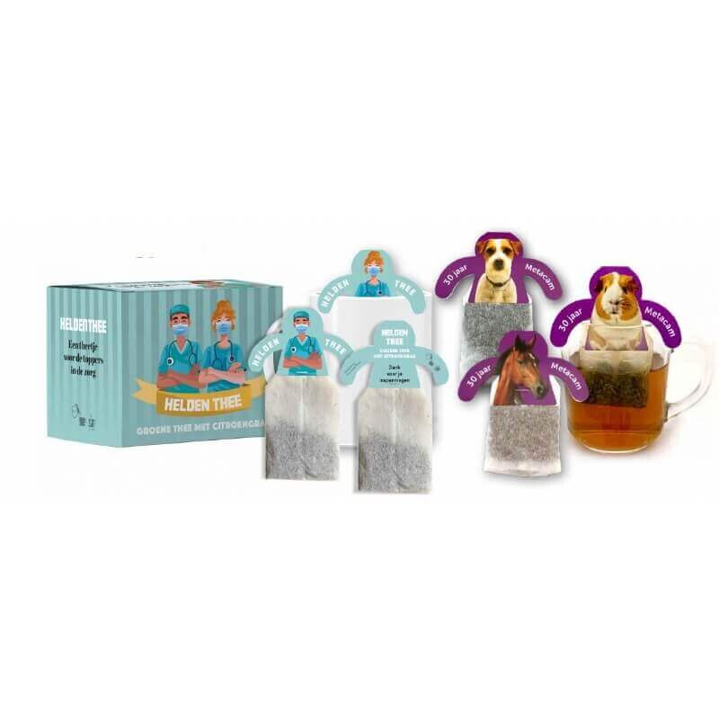 Hang je favoriete figuren als theezakje in je mok.