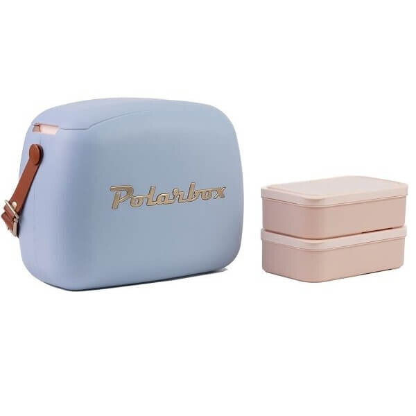 Polarbox Retro Cooler Mini met 2 lunchboxen