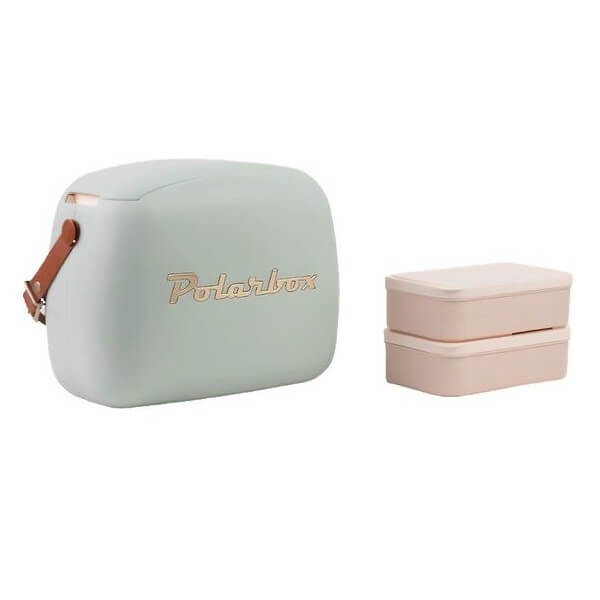 Polarbox Retro Cooler Mini met 2 lunchboxen