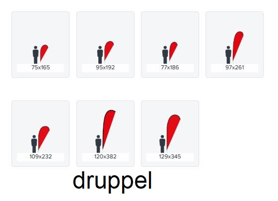 Beachvlag in alle maten