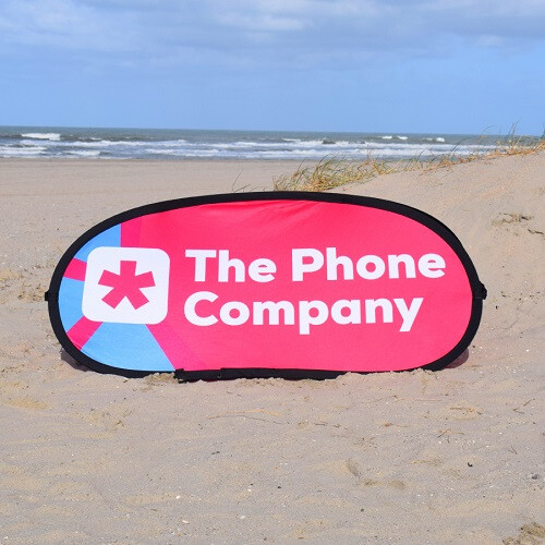 Beachbanner bedrukken met logo