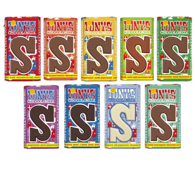 Tony's Chocolonely chocoladeletters