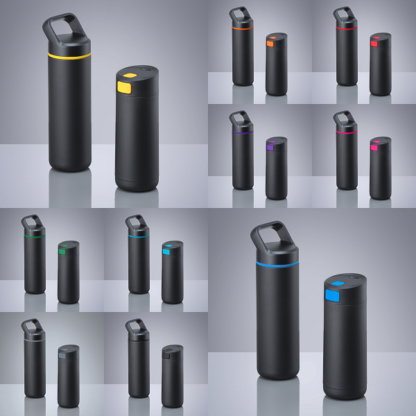 Expeditieset: koffiemok 450 ml & stalen waterfles 650 ml