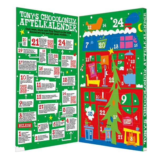 Tony's Chocolonely aftelkalender met logo