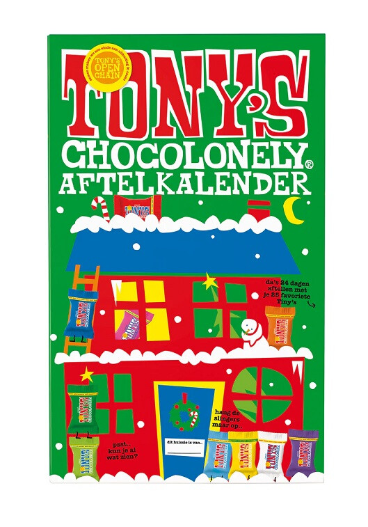 Tony's Chocolonely aftelkalender met logo