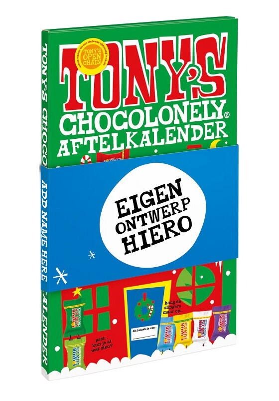 Tony's Chocolonely aftelkalender met logo