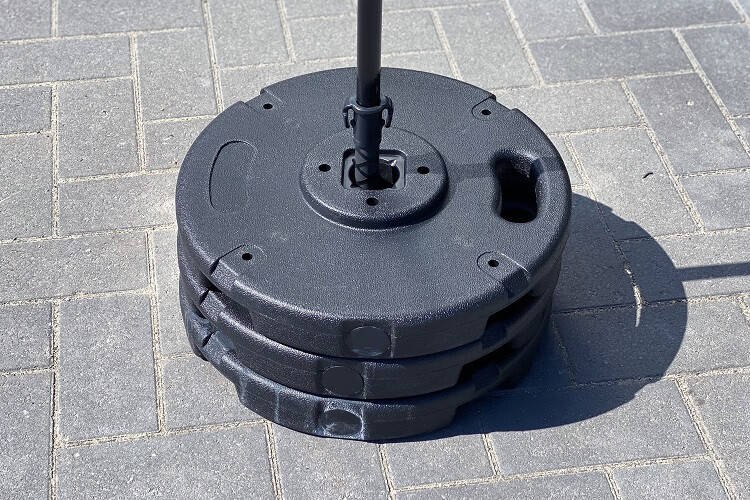 Haltervoet voor plaatsing van beachvlaggen