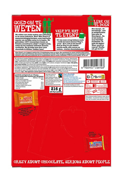Tony's Chocolonely aftelkalender met logo