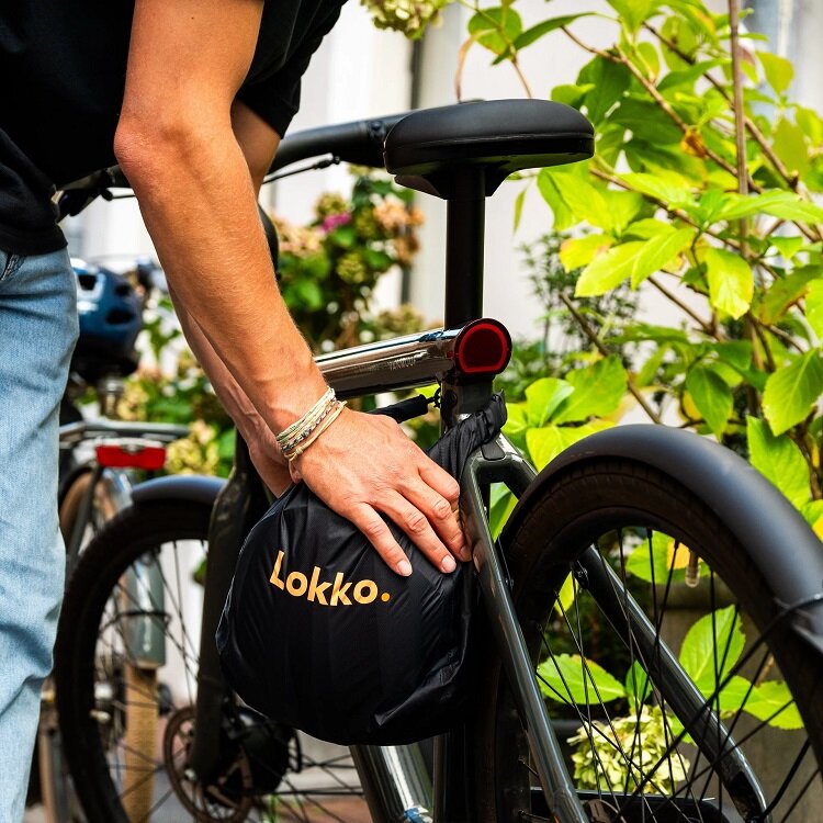 Fietshelmtas met geïntegreerd slot