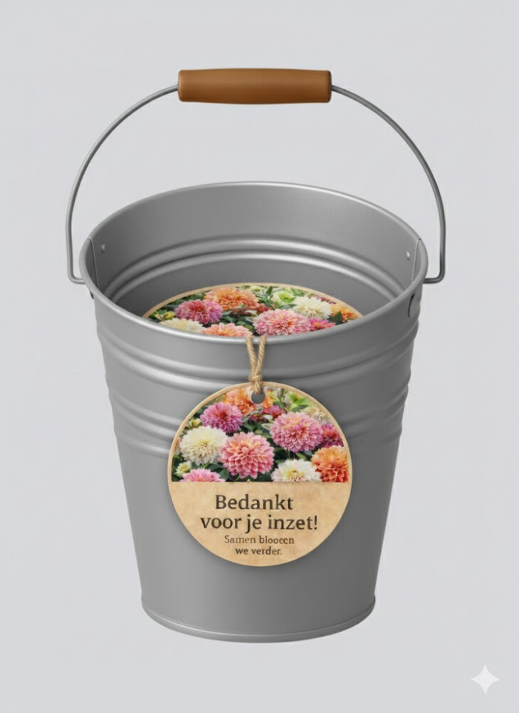 Zinken emmers met logo