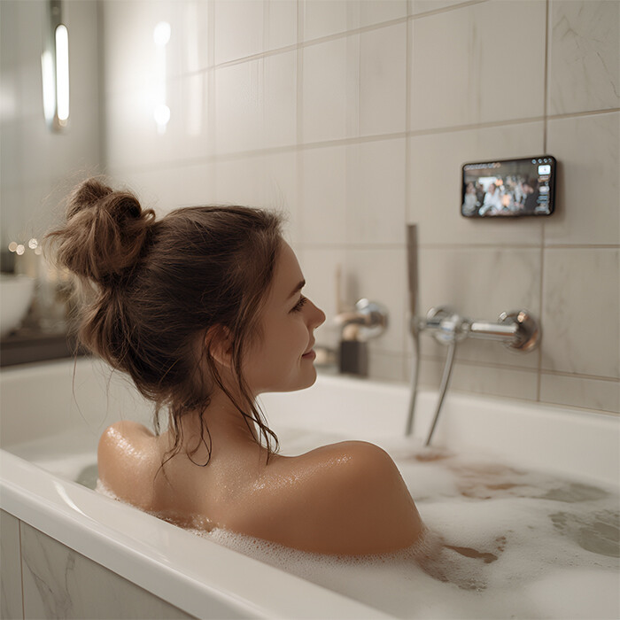 Siliconen zuignap telefoonhouder met logo