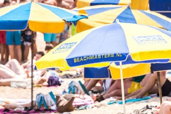 Parasol met eigen logo of bedrijfsnaam