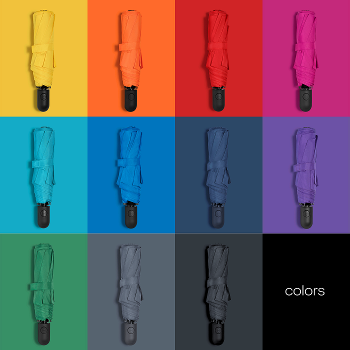 Paraplu met 1 knop open en dicht